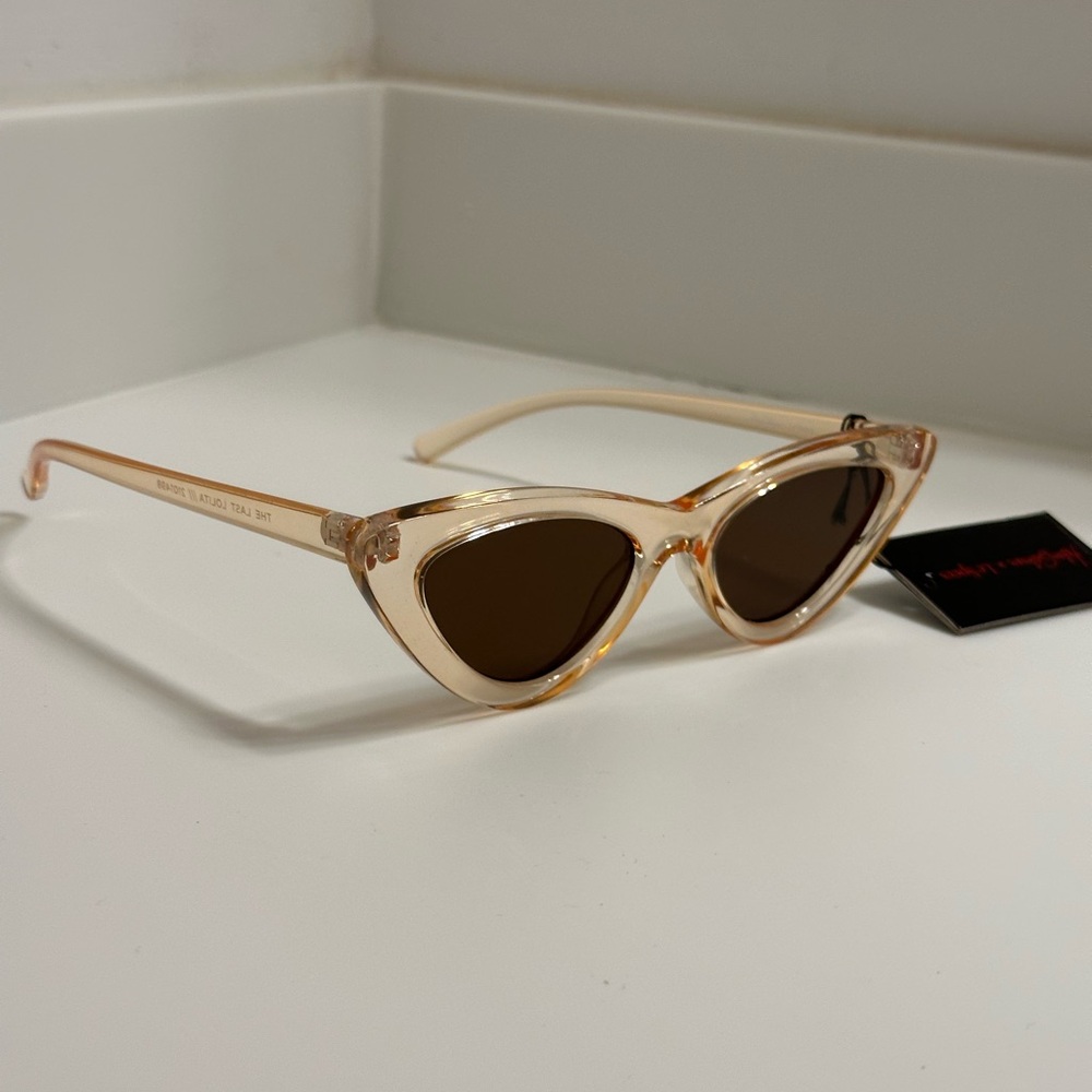 Adam Salman x Le Specs Beige Cat-Eye Sunglasses - The Last Lolita 2101498 NWT